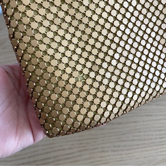 Vintage Gold evening Bag Jeanne Lottie metallic shoulder purse small formal - Picture 7 of 10